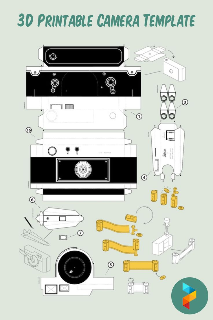 3D Camera Template - 10 Free Pdf Printables | Printablee within Free Printable Paper Camera Template