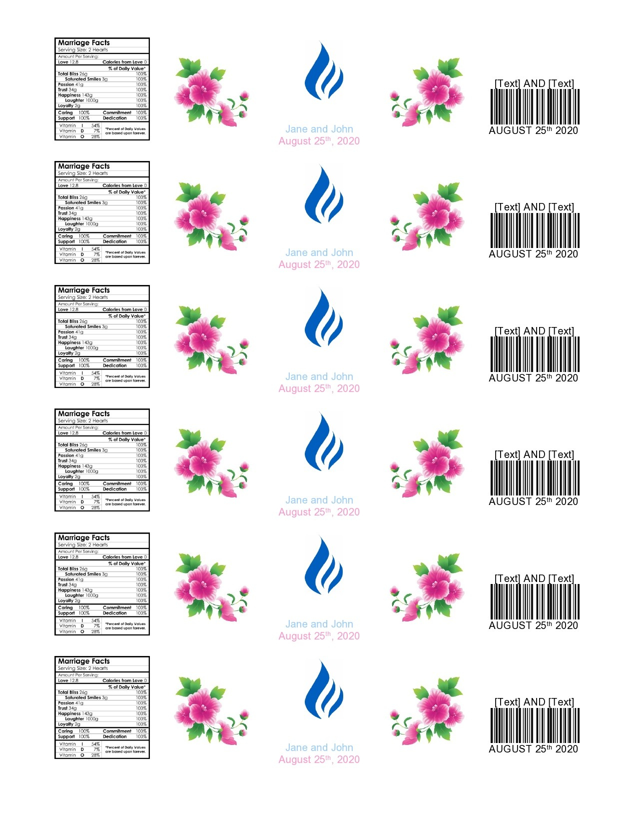 40 Editable Water Bottle Label Templates (100% Free) for Free Printable Water Bottle Label Template