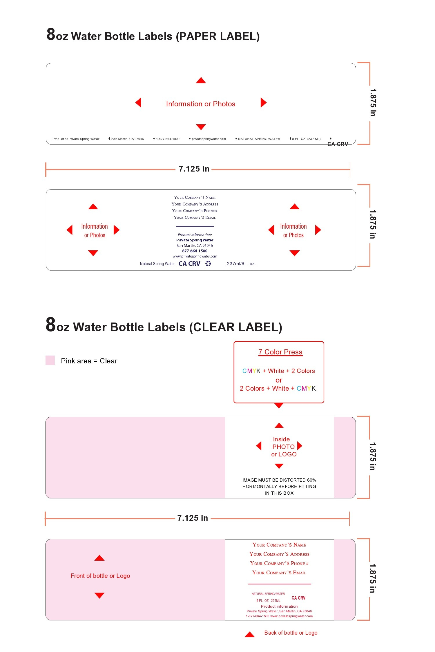 40 Editable Water Bottle Label Templates (100% Free) in Free Printable Water Bottle Label Template