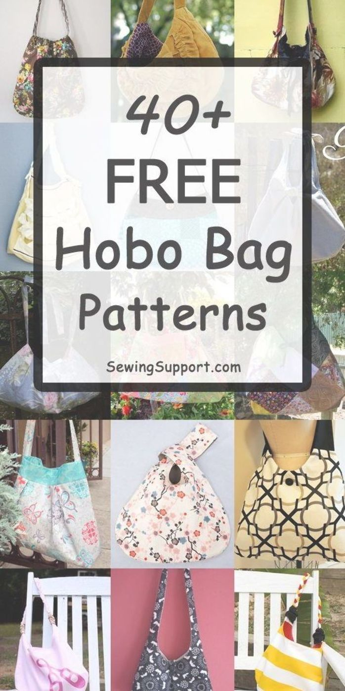 40+ Free Hobo Bag Sewing Patterns: Crossbody, Slouchy, Sling Bags in Free Printable Hobo Bag Patterns