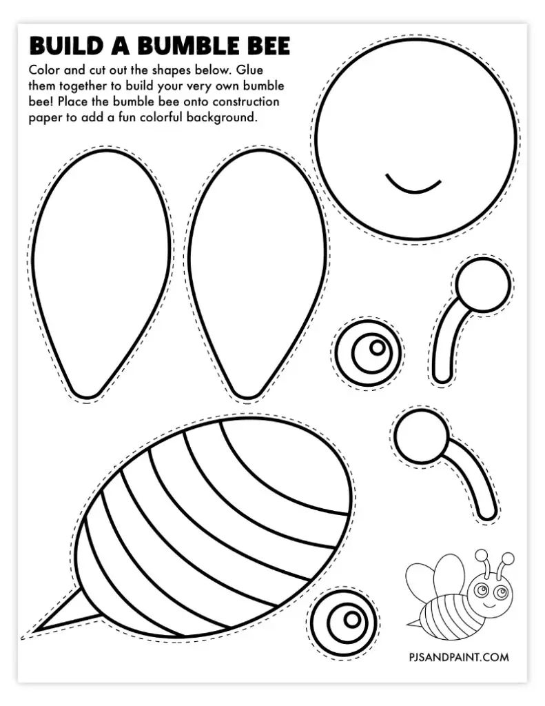 46 Free Printable Build Your Own Animal Crafts - Pjs And Paint inside Free Printable Animal Shapes