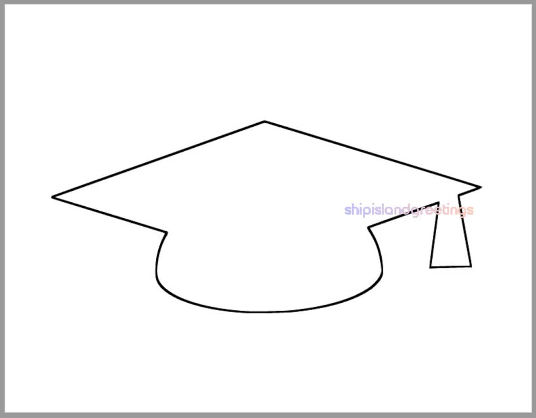4X9 Inch Graduation Cap Template-Large Printable Grad Cap regarding Printable Graduation Cap Stencil