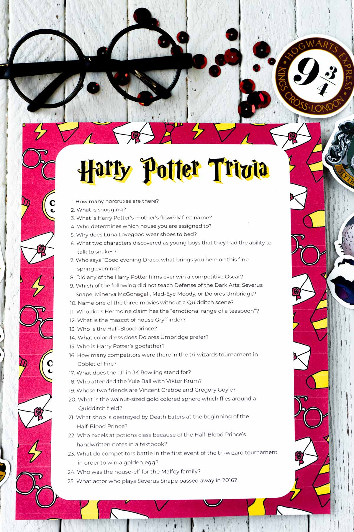 51 Harry Potter Trivia Questions (Free Printable Quiz) - Play intended for Free Printable Trivia Questions