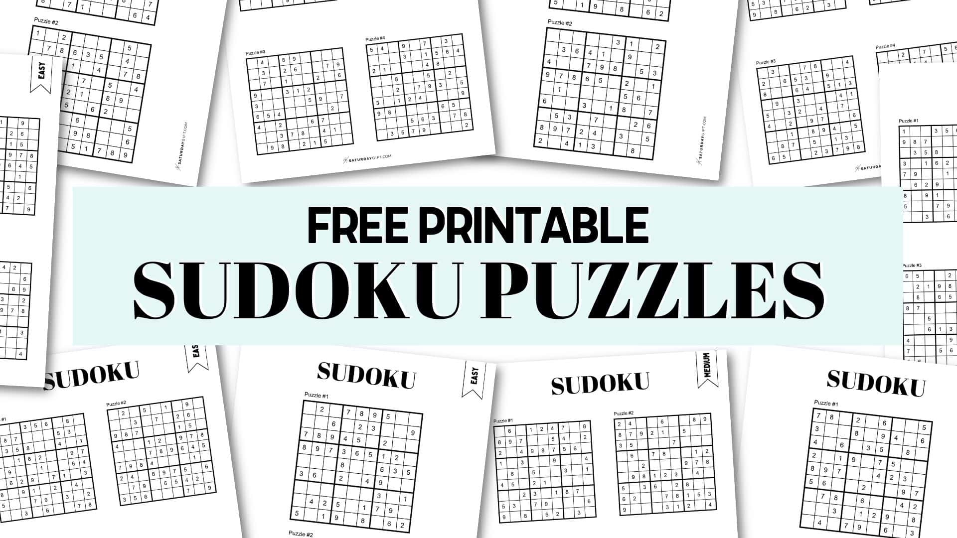 72 Free Printable Sudoku Puzzles | Saturdaygift with Free Printable Sudoku Medium
