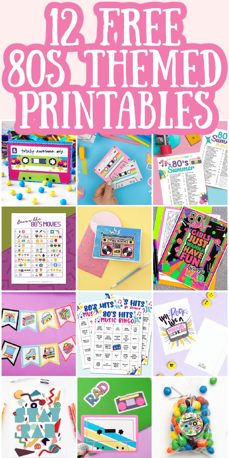 80S Party Decorations: Free Printable Banner And More regarding Free Printable 80th Birthday Banners