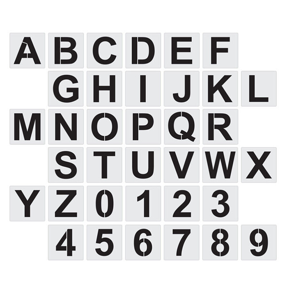 8X10.5 Inch Black Printable Alphabet Letters - Etsy Ireland in Printable Letter Stencils 8X10