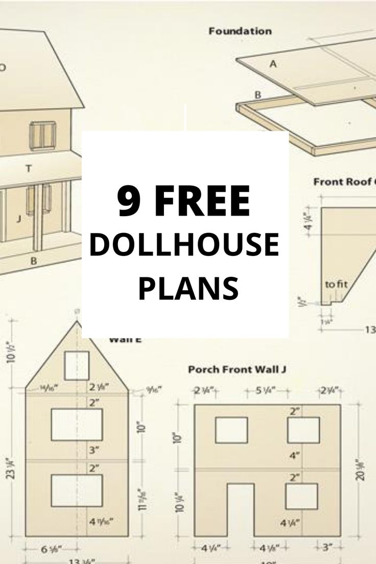 9 Free Dollhouse Plans with regard to Printable Free Dollhouse Plans