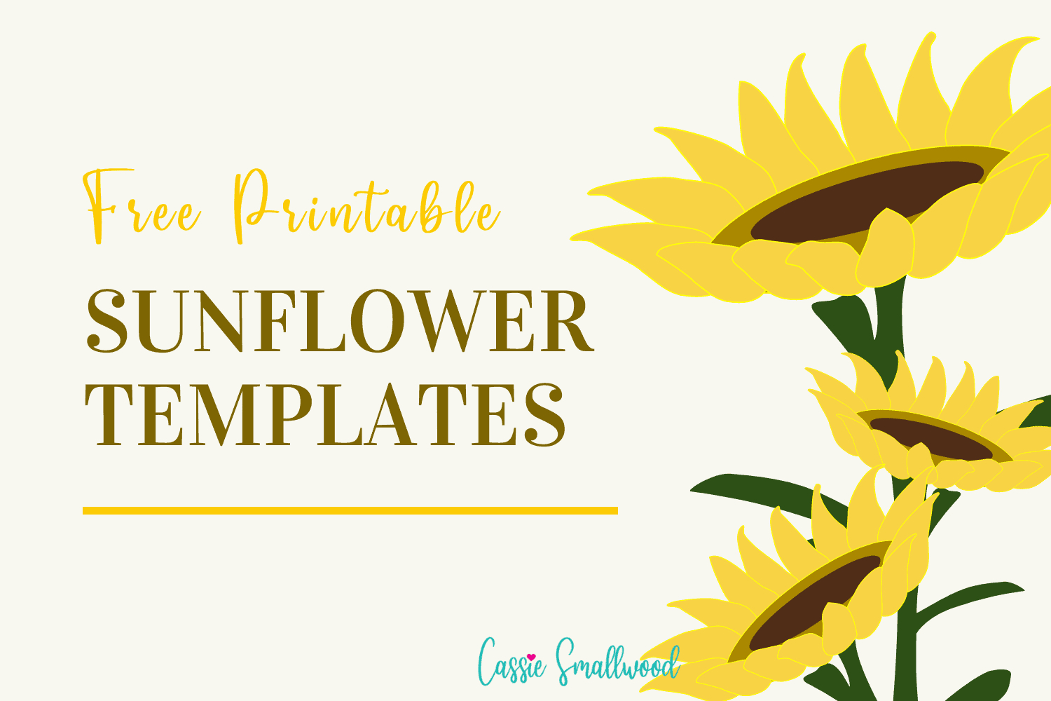 9 Free Printable Sunflower Templates - Cassie Smallwood pertaining to Free Printable Sunflower Patterns