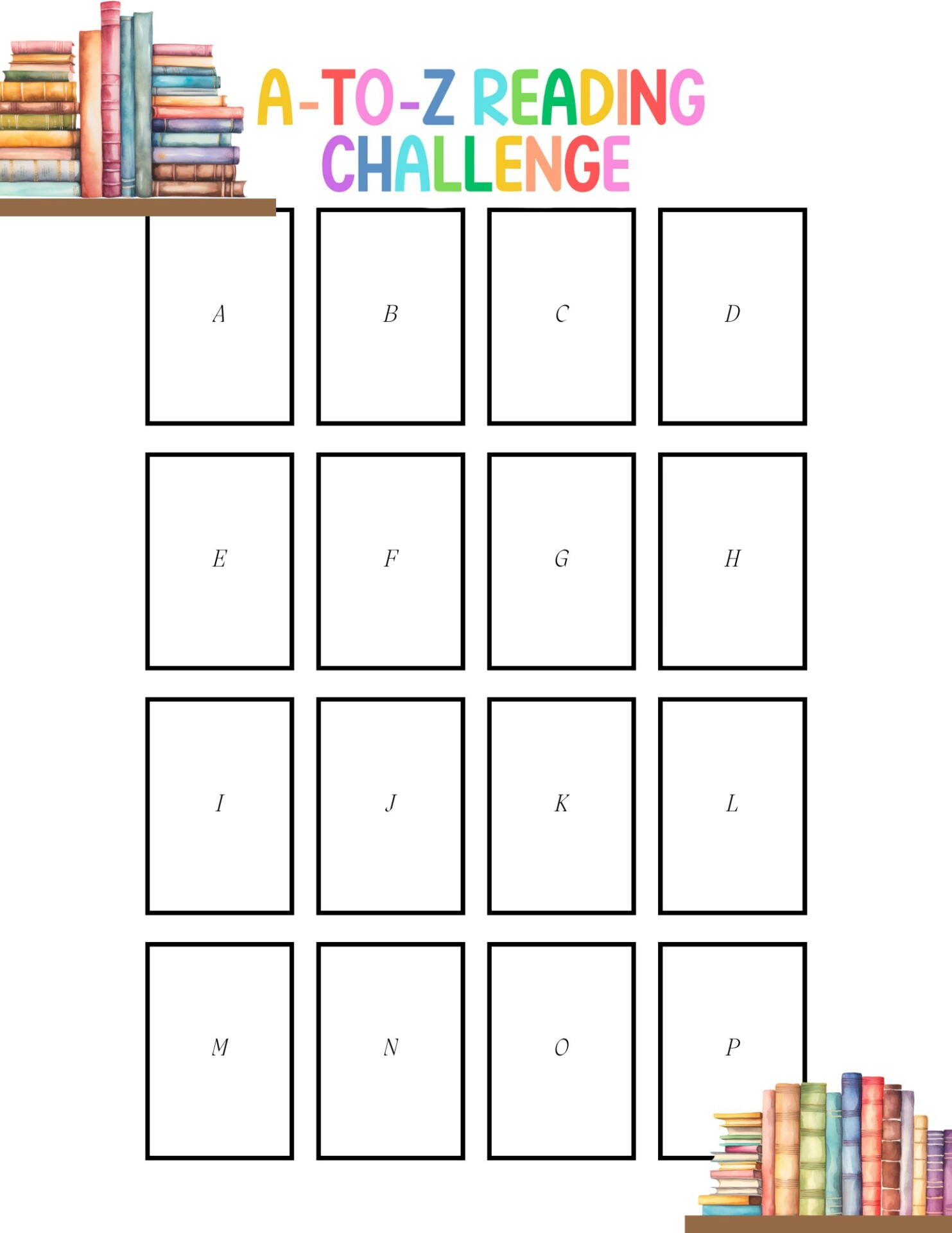 A-To-Z Reading Challenge | Gabby&amp;#039;S Happy Place intended for Reading A To Z Free Printable Books