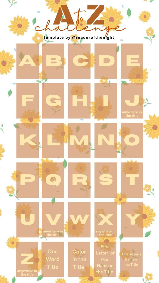 A To Z Reading Challenge Template in Reading A to Z Free Printable Books