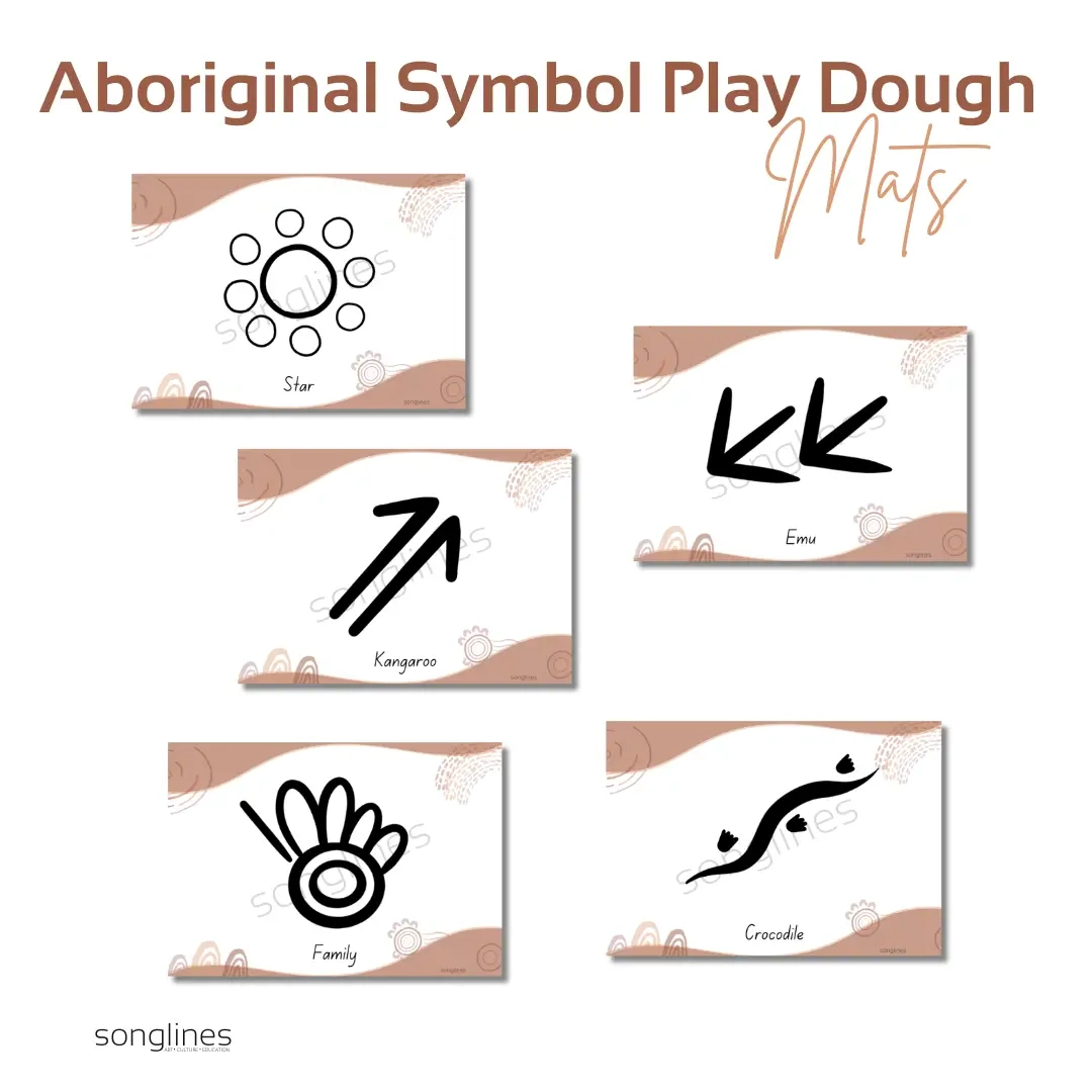 Aboriginal Symbol Play Dough Mats | Digital Download - Songlines regarding Free Printable Aboriginal Symbols