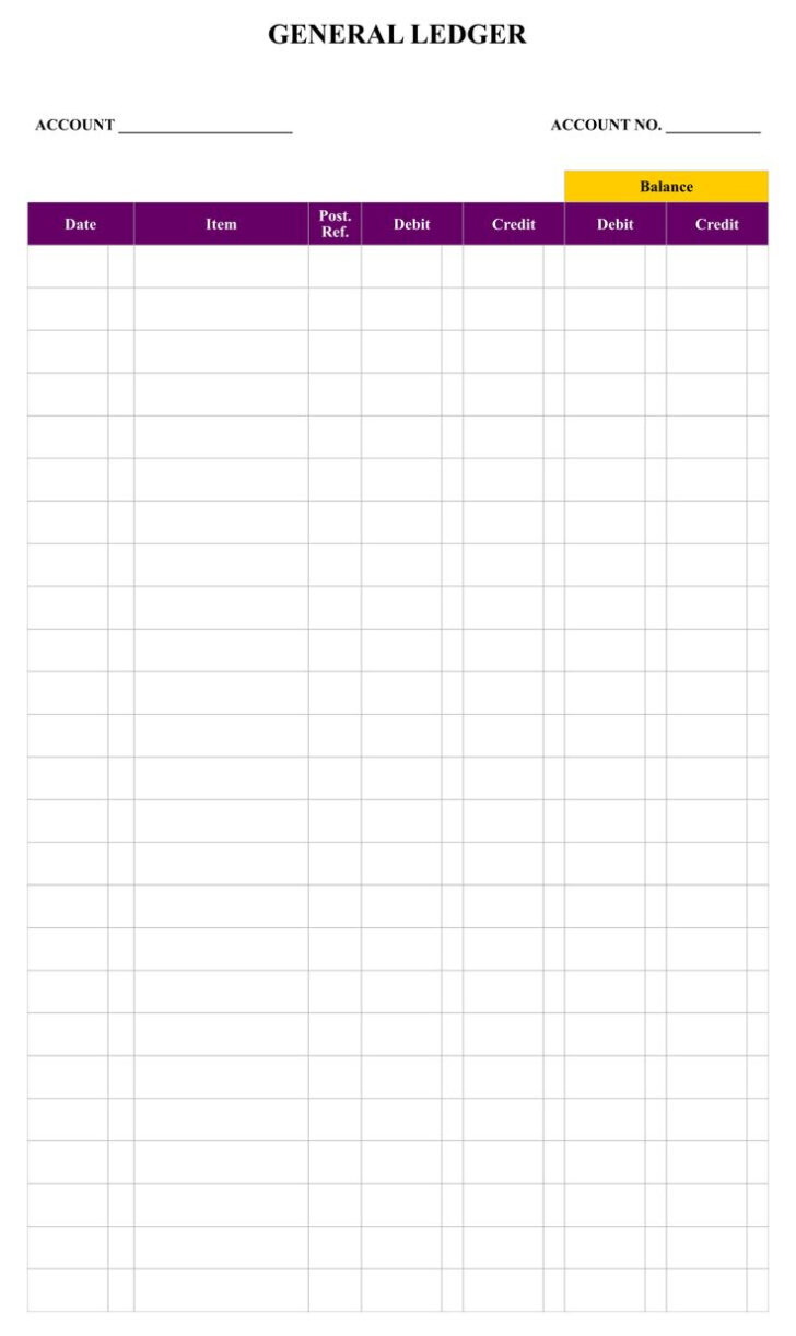 Free Printable Ledger Pages