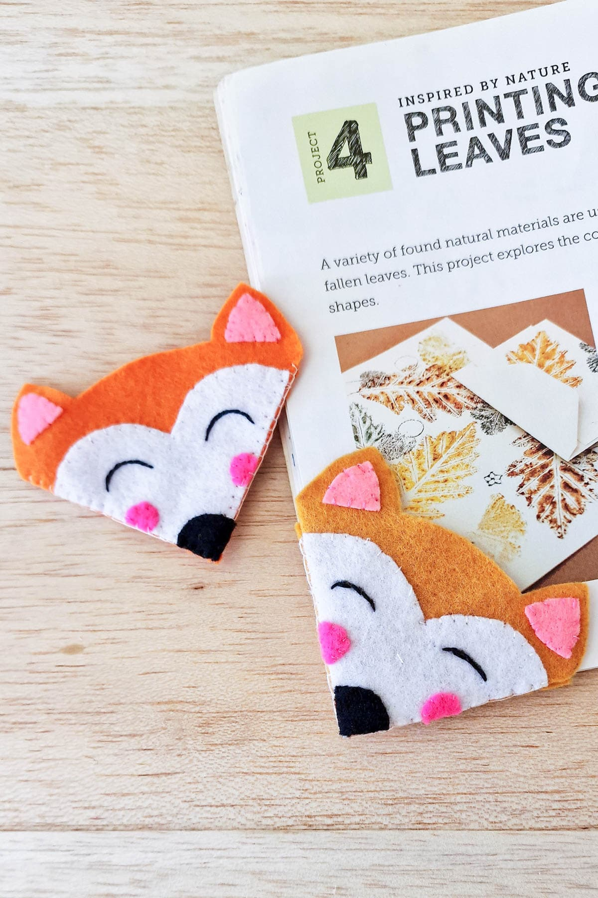 Adorable Felt Fox Corner Bookmark Craft (Free Printable Template) intended for Free Printable Felt Fox Pattern