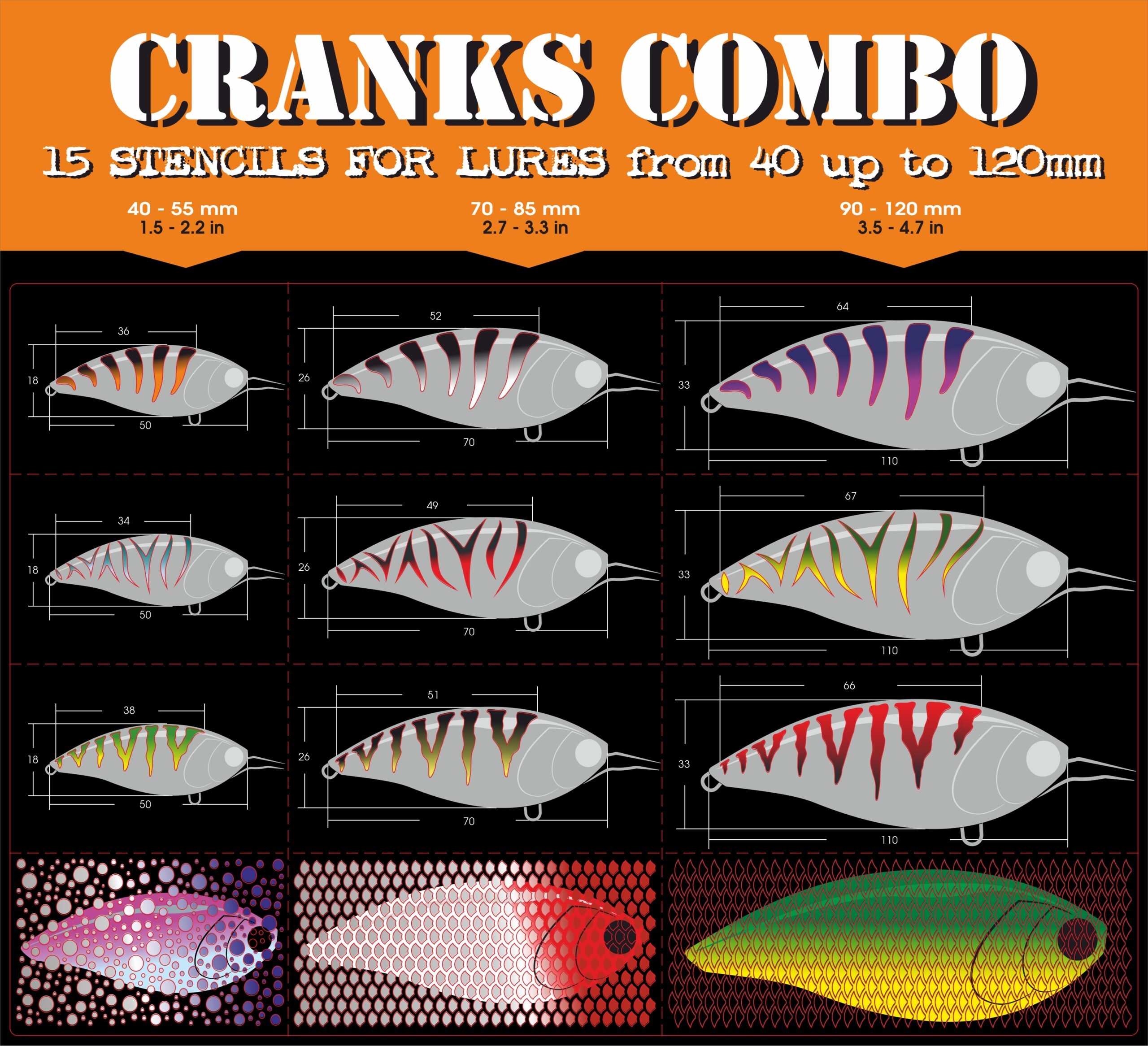 Airbrush Stencils For Your Fishing Lure. Stencils Patterns, Scales. regarding Free Printable Fishing Lure Stencils