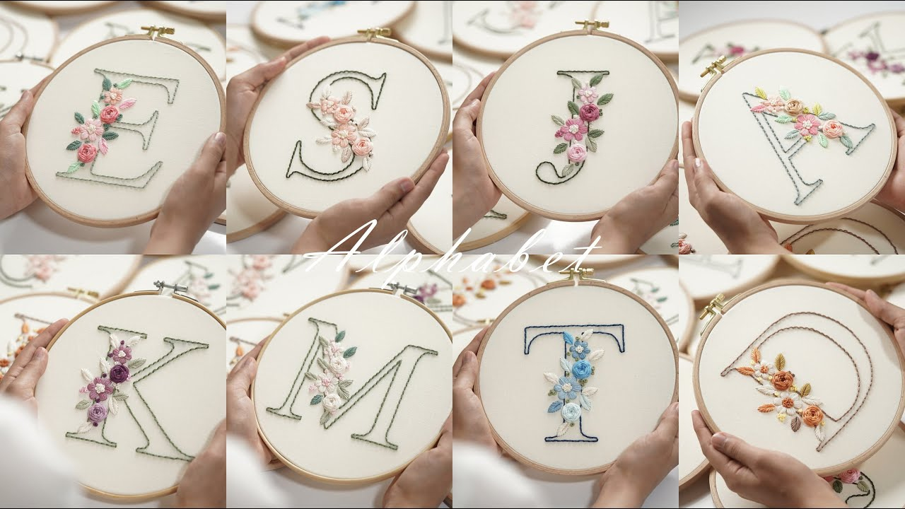 Alphabet-Pdf Patterns (26 Letters)/Embroidery Tutorial For Beginners intended for Embroidery Alphabet Patterns Free Printable