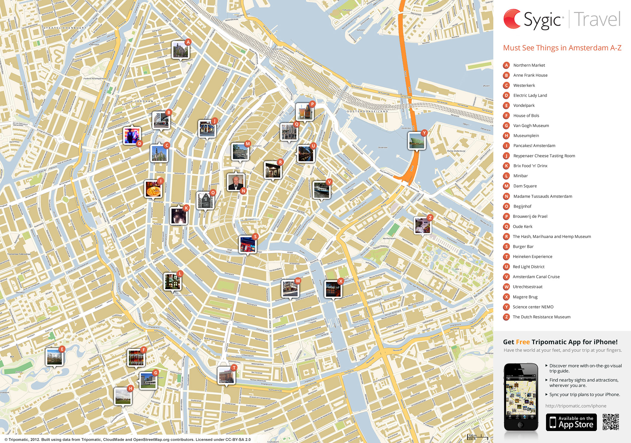 Amsterdam Printable Tourist Map | Tripomatic pertaining to Free Printable Map of Amsterdam