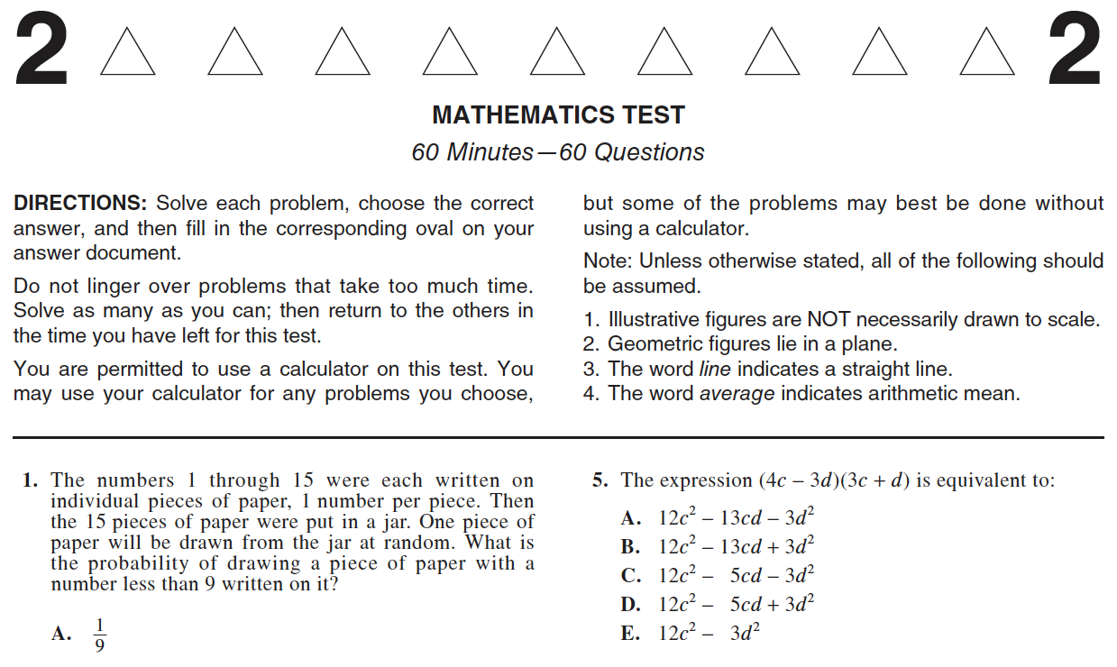 Answer Explanations For The 2021-22 Act Math Test | Piqosity pertaining to Free Printable Act Practice Test