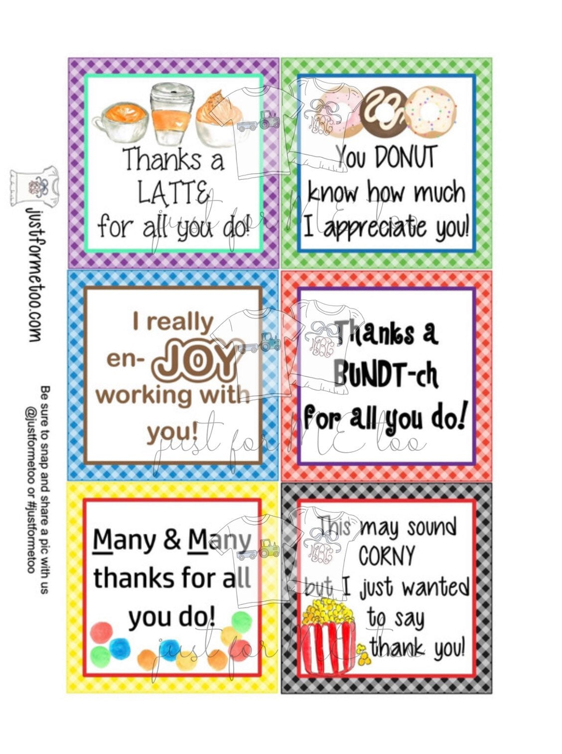 Appreciation Printable Tags, Instant Download, Employee Tags inside Free Employee Appreciation Printables