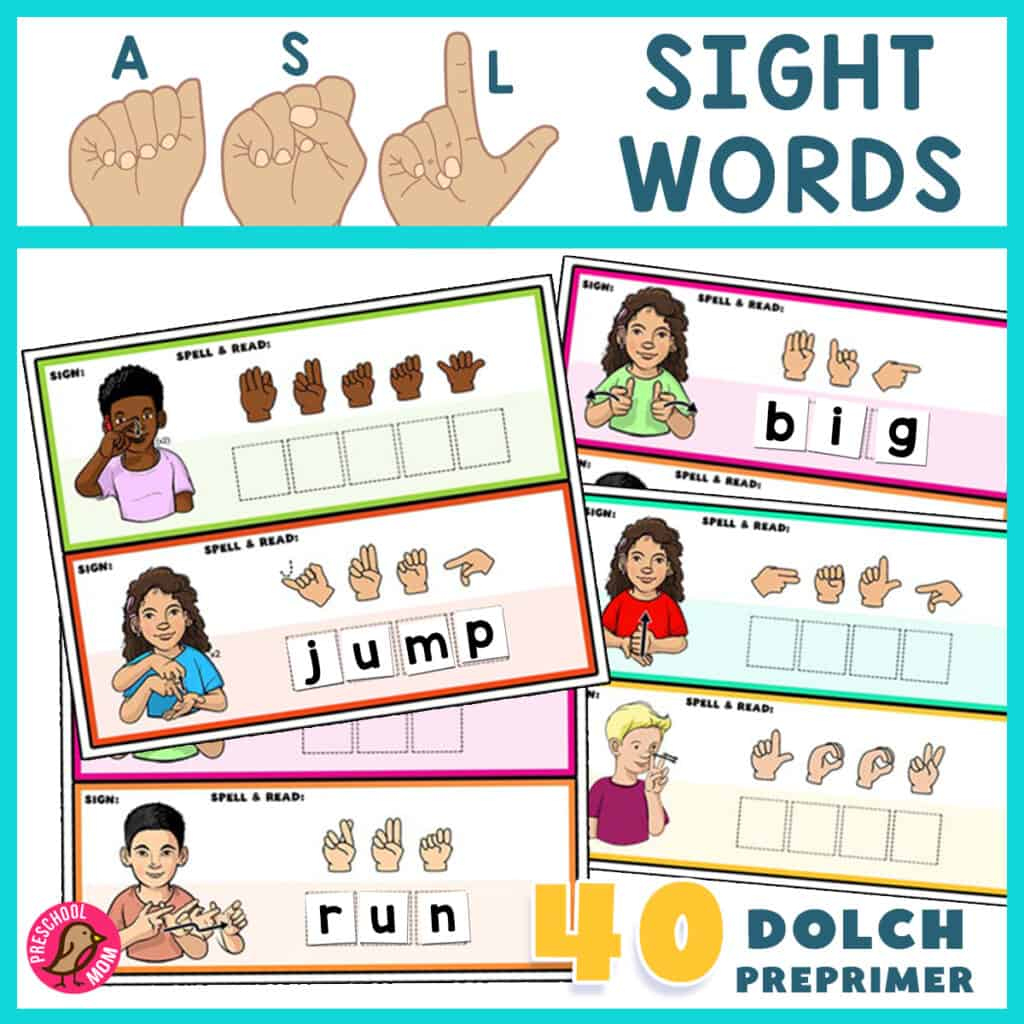Asl Sight Word Mats - Preschool Mom for Free Printable Sign Language Phrases