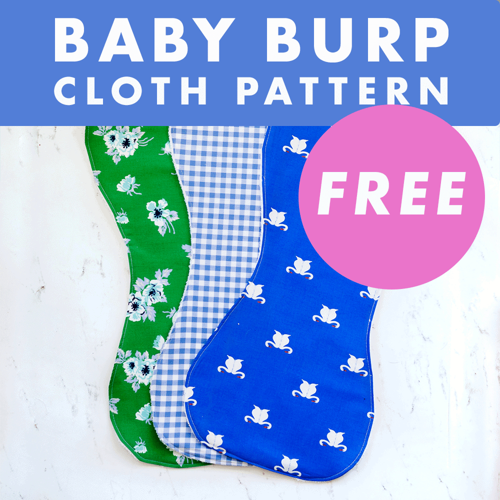 Baby Burp Cloth Pattern - Free In 3 Styles - Coral + Co. throughout Free Printable Burp Cloth Patterns