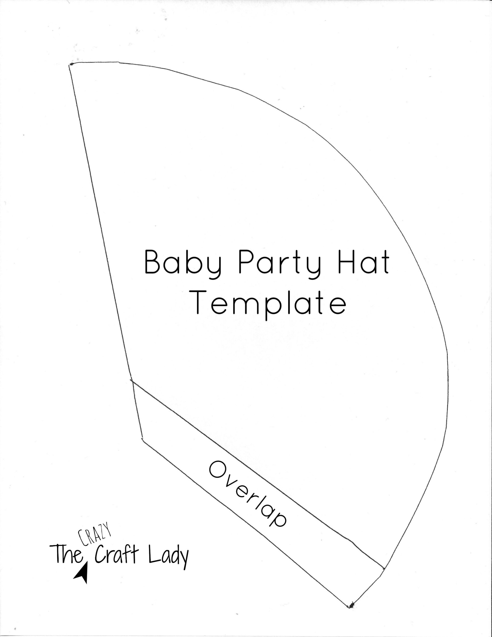 Baby Party Hats And Free Printable Template - The Crazy Craft Lady with regard to Free Printable Birthday Party Hats