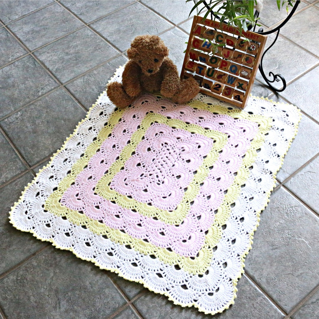Baby Rectangle Virus Blanket Pattern, Pdf, Virus Afghan Pattern for Free Printable Virus Crochet Blanket Pattern