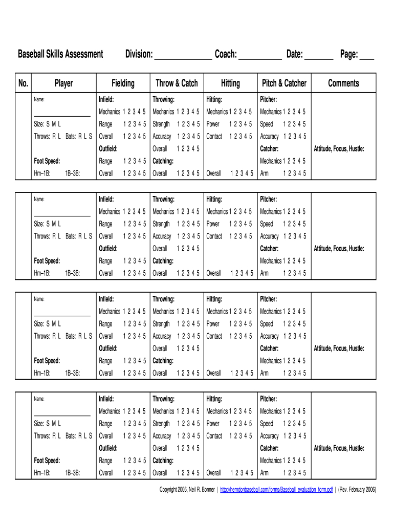 Baseball Tryouts Evaluation Form Pdf - Fill Online, Printable with regard to Free Printable Baseball Tryout Evaluation Form