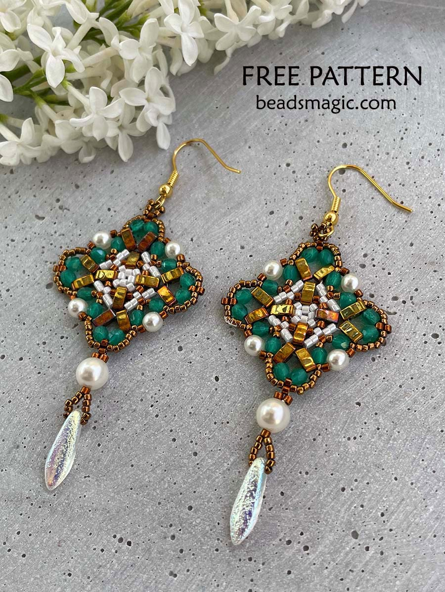 Beads Magic - Free Beading Patterns, Tutorials, Step-By-Step regarding Free Printable Beaded Earring Patterns