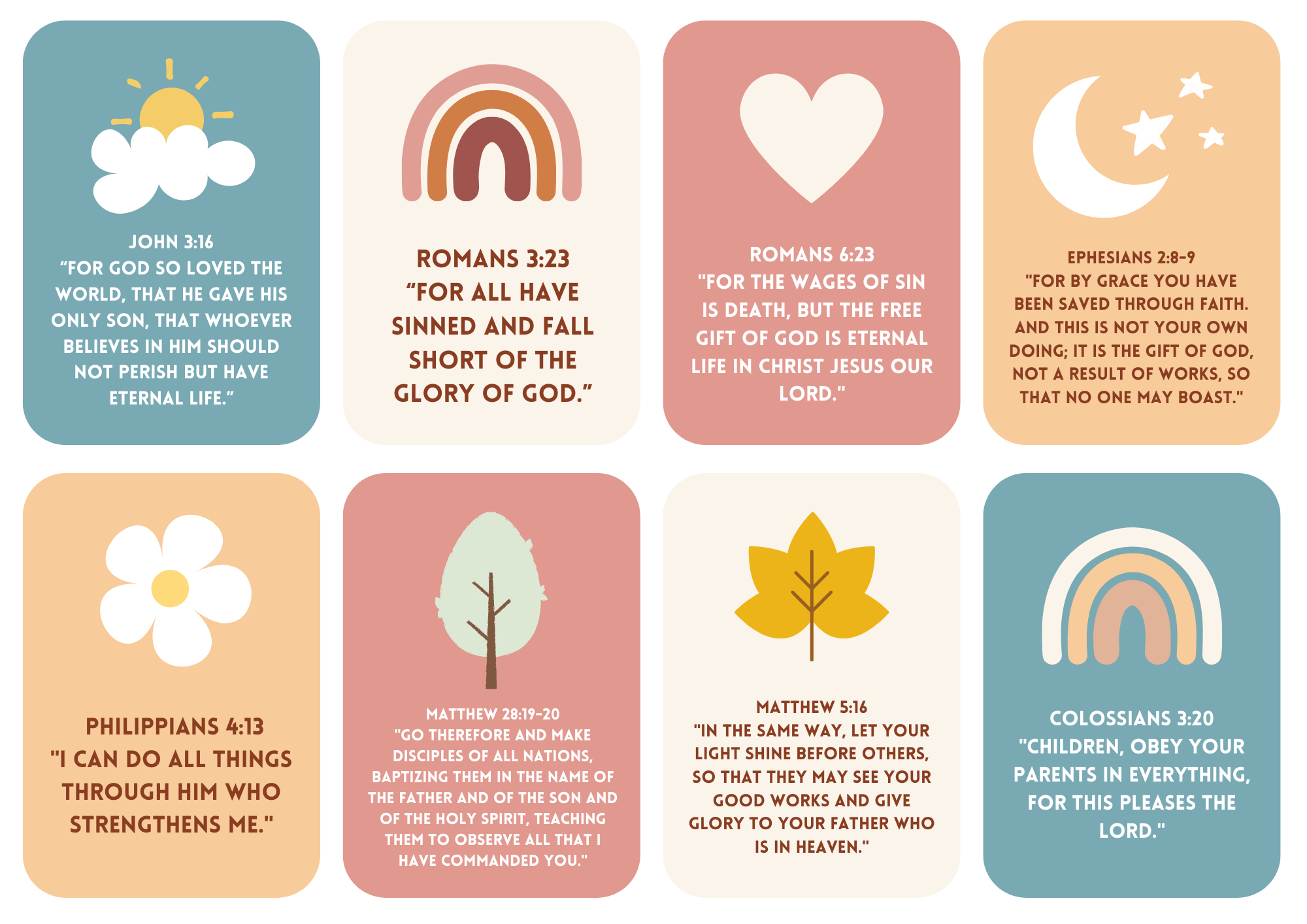 Bible Memory Verses For Kids throughout Free Printable Esv Bible