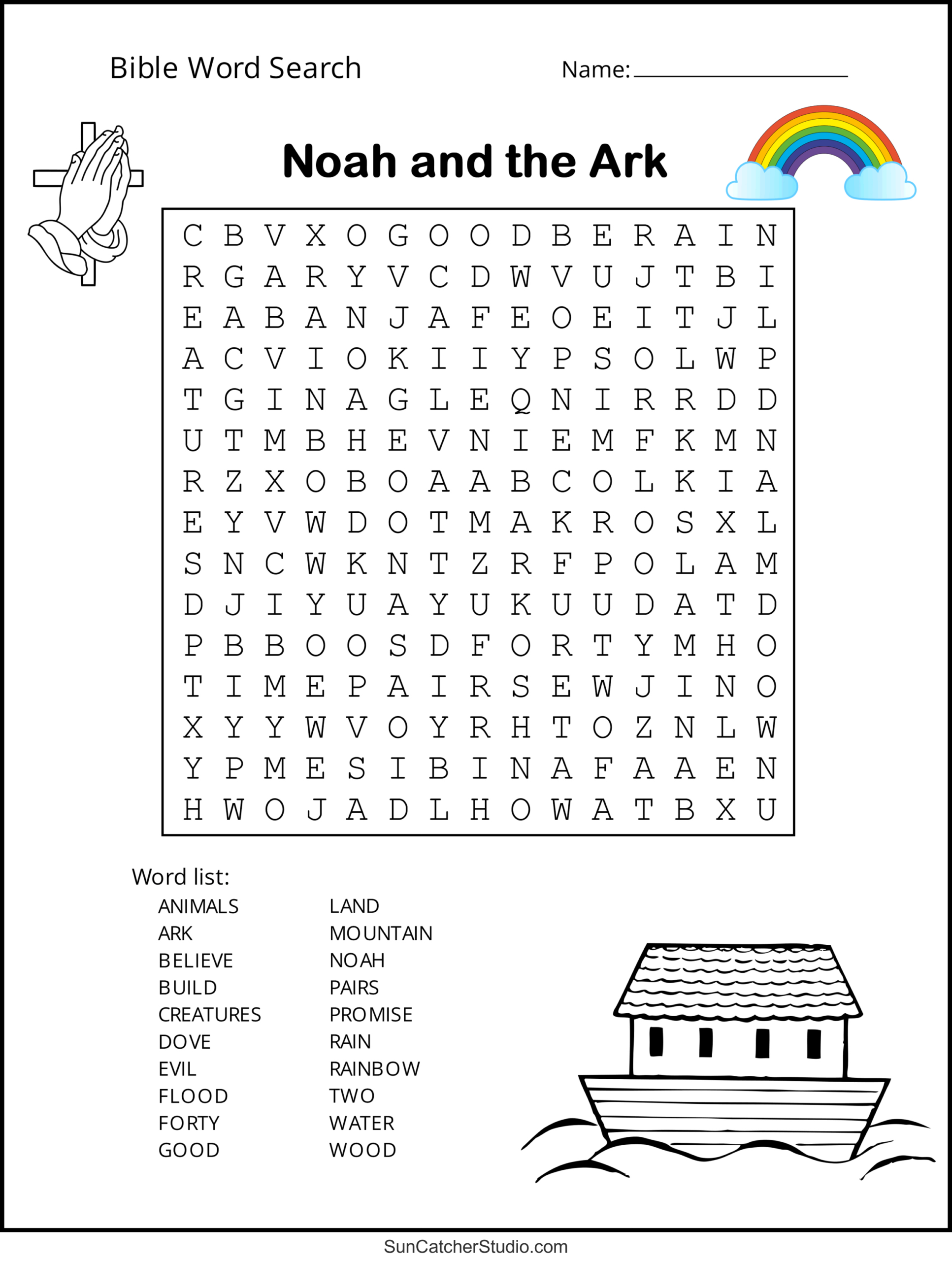 Bible Word Search (Free Printable Christian Puzzles) – Free throughout Free Printable Bible Word Games