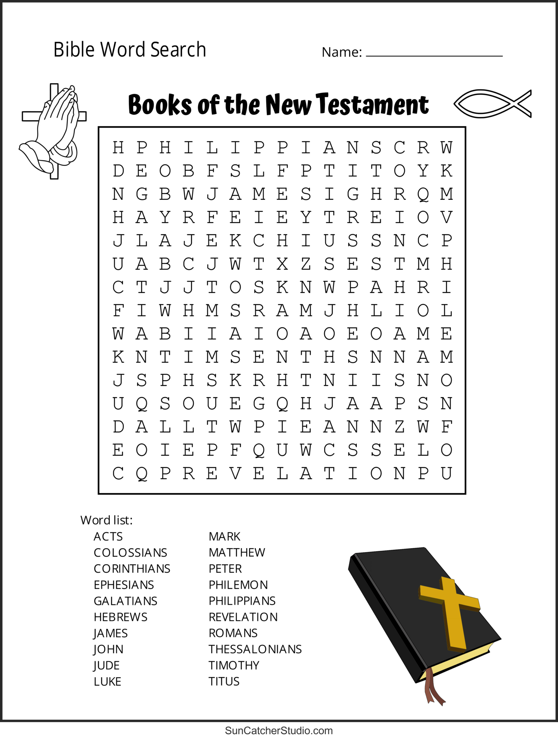 Bible Word Search (Free Printable Christian Puzzles) – Free with Free Printable Bible Word Games