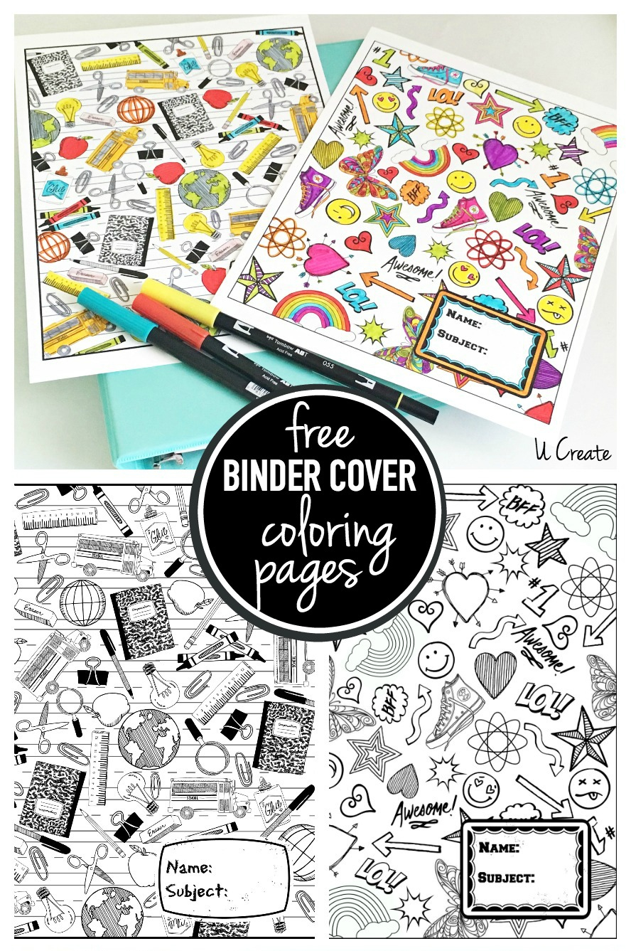 Binder Cover Coloring Pages in Free Printable Binder Covers To Color
