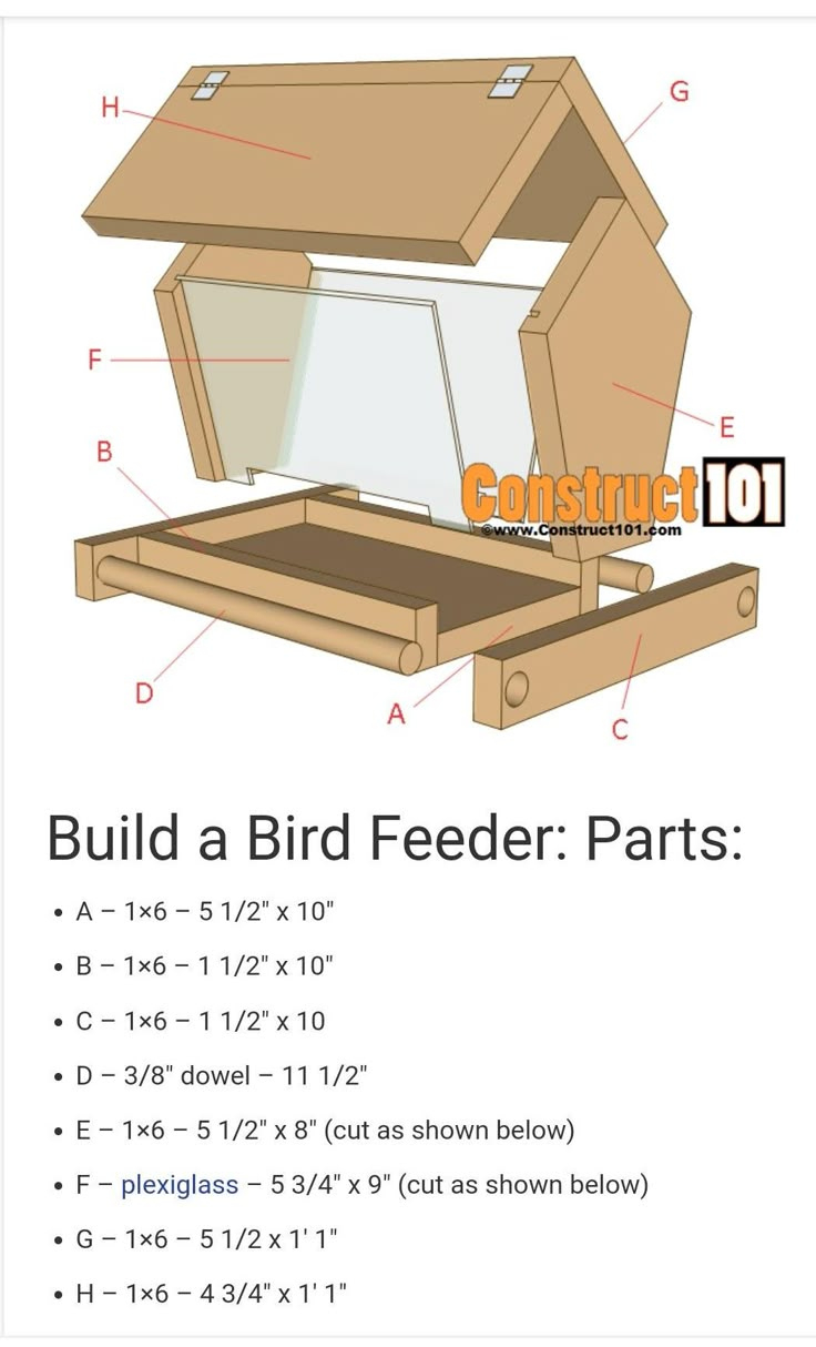 Bird Feeder Plans in Bird Feeder Patterns Free Printable