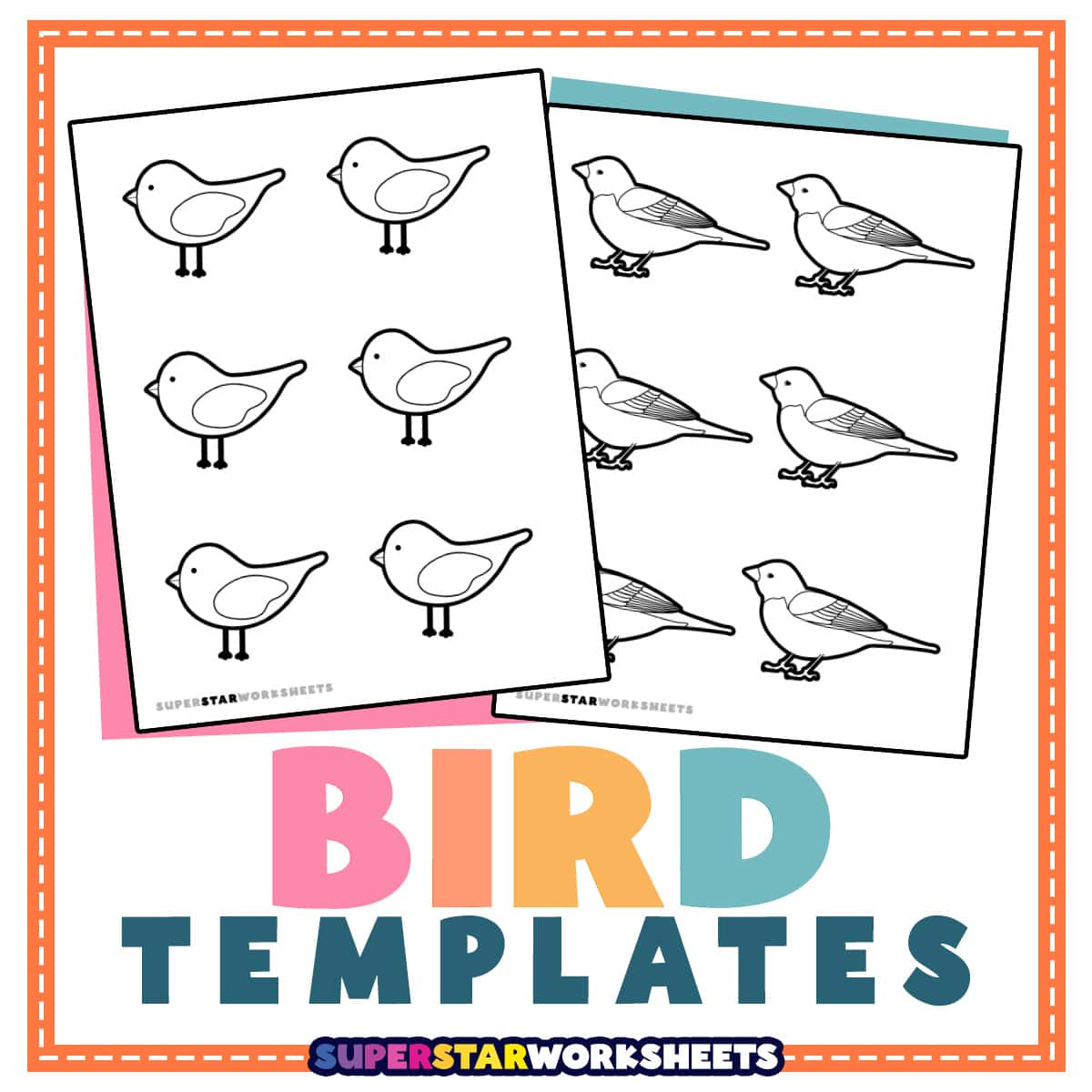 Bird Template (Free Printables) - Superstar Worksheets in Free Bird Printable Stencil