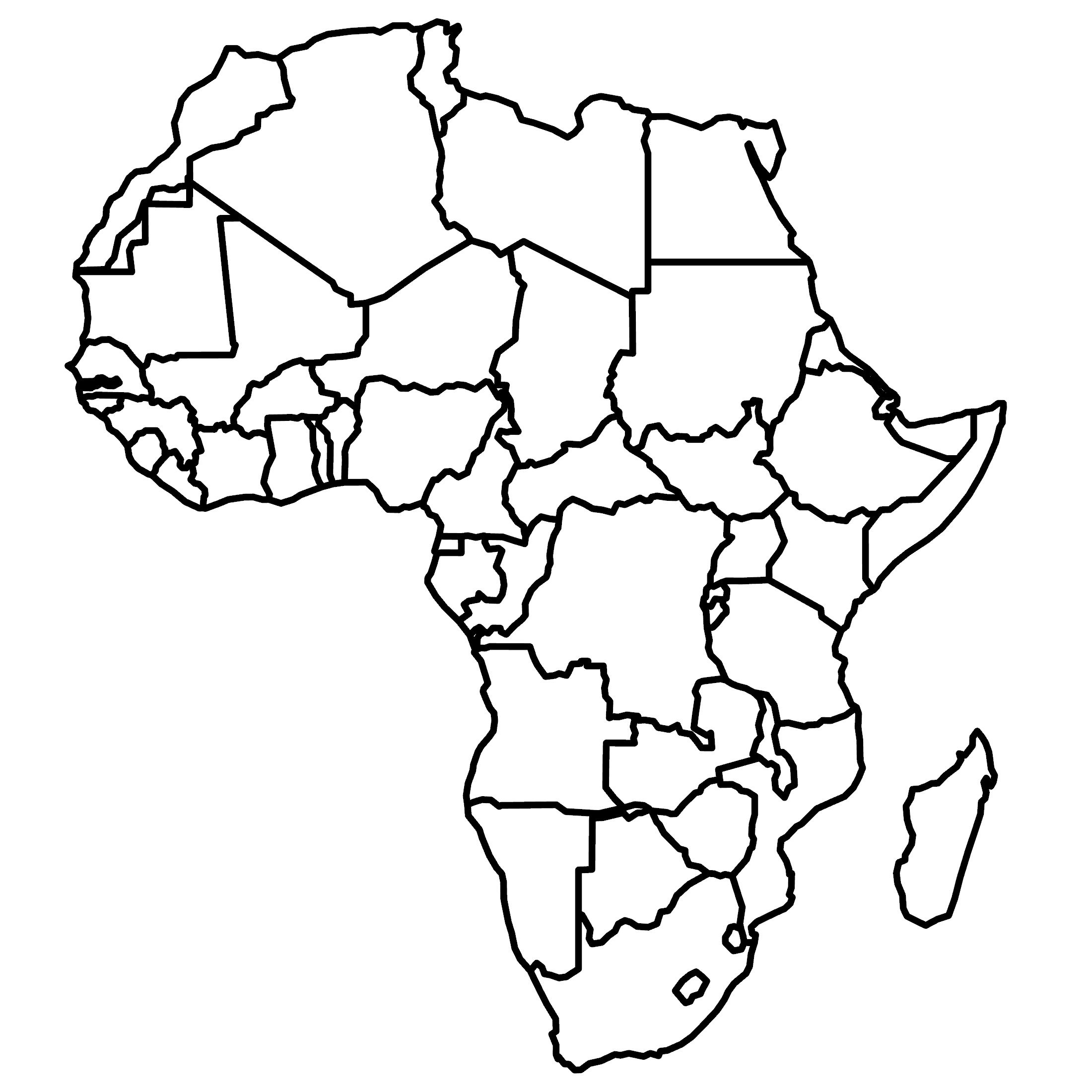 Blank Map Of Africa With Country Outlines - Gis Geography intended for Free Printable Map Of Africa