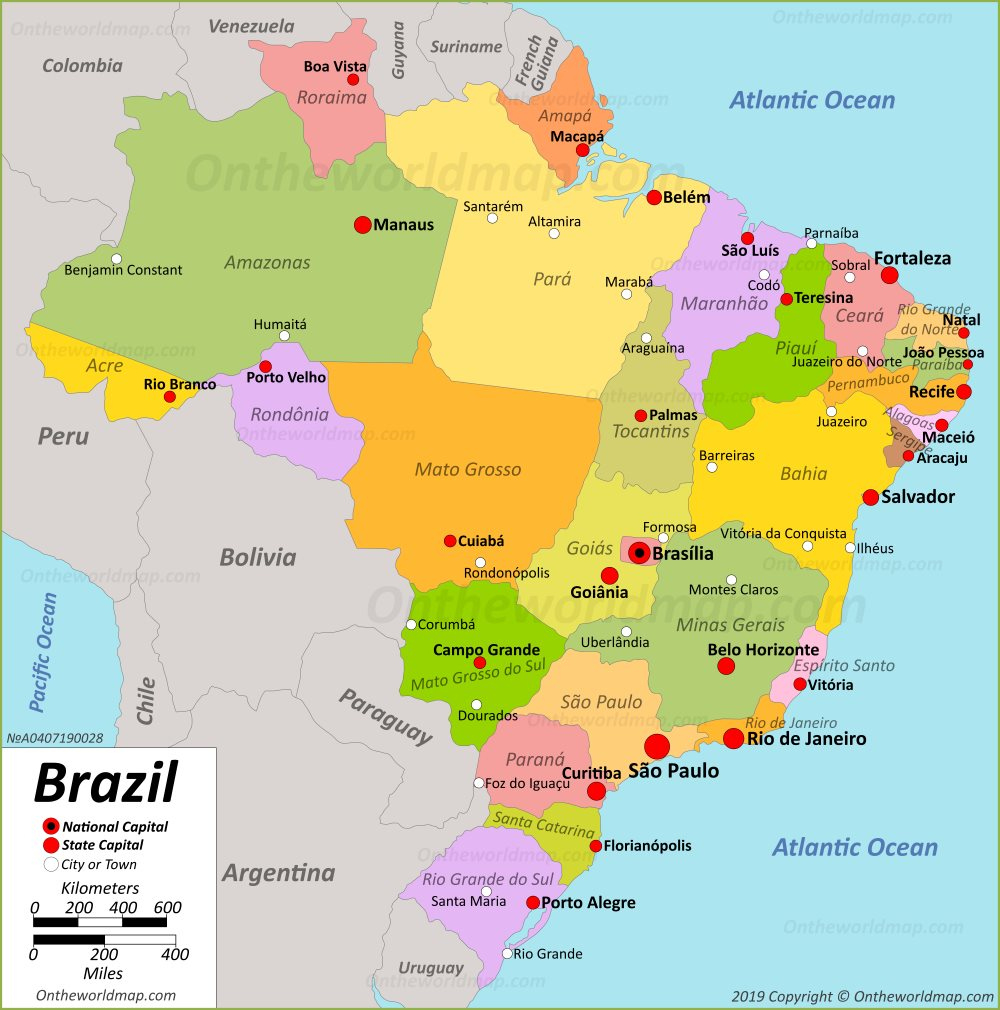 Brazil Map | Maps Of Federative Republic Of Brazil regarding Free Printable Map Of Brazil