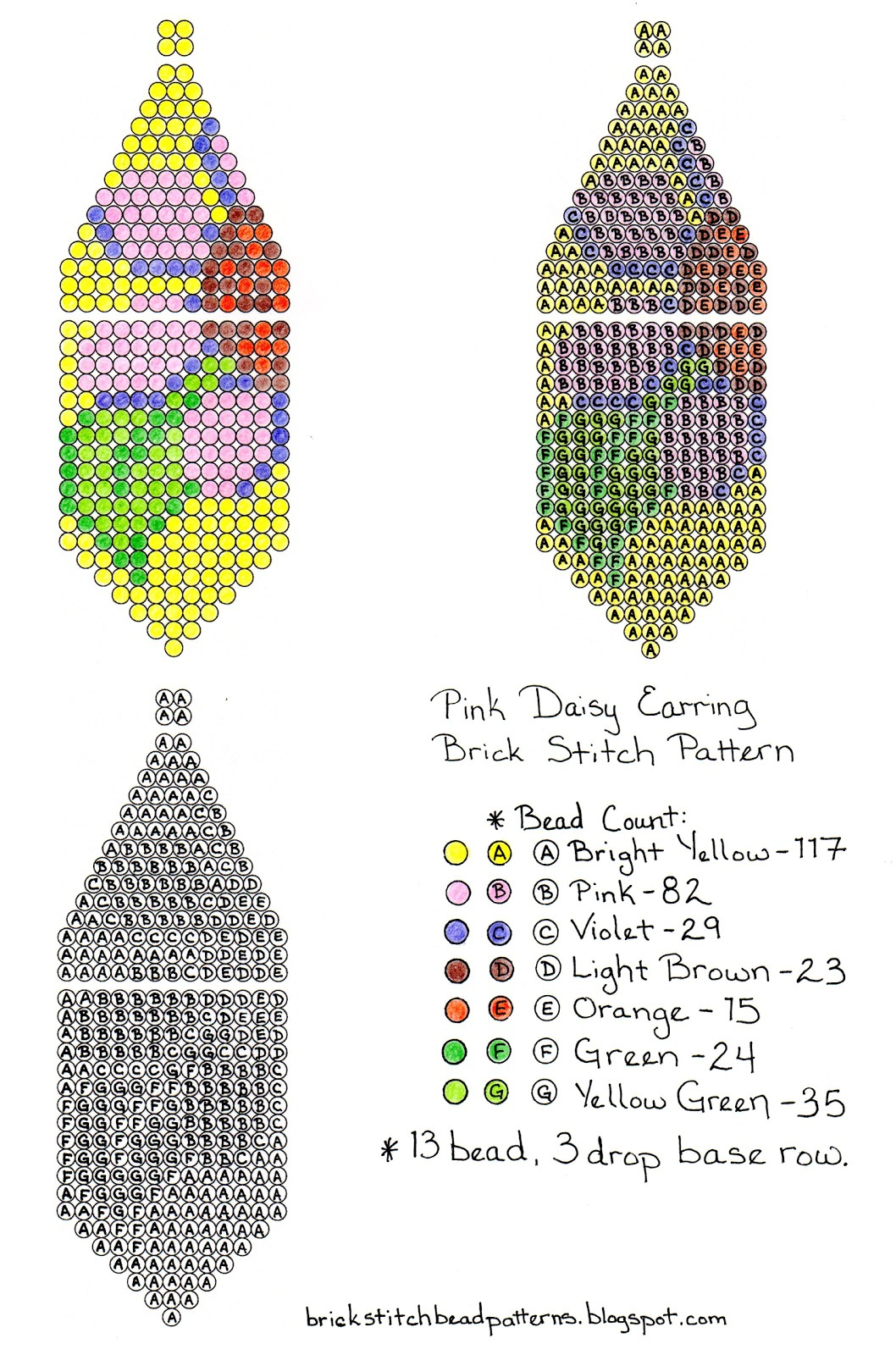 Brick Stitch Earring Graph Paper Full Page Brick Stitch Beading pertaining to Free Printable Beaded Earring Patterns