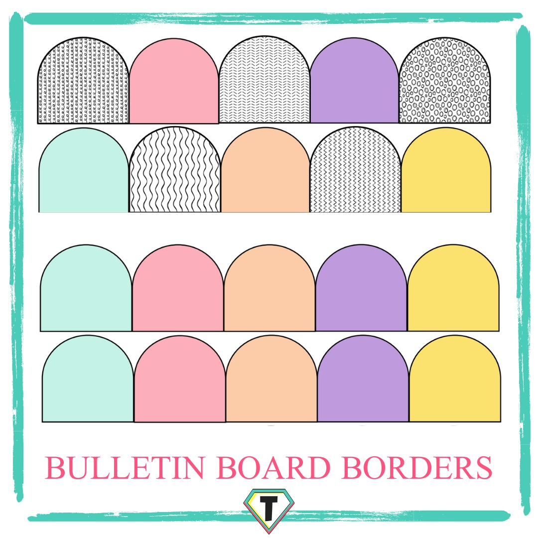 Bulletin Board Borders- Pretty Pastels - The Teacher Hero with regard to Classroom Borders Free Printable