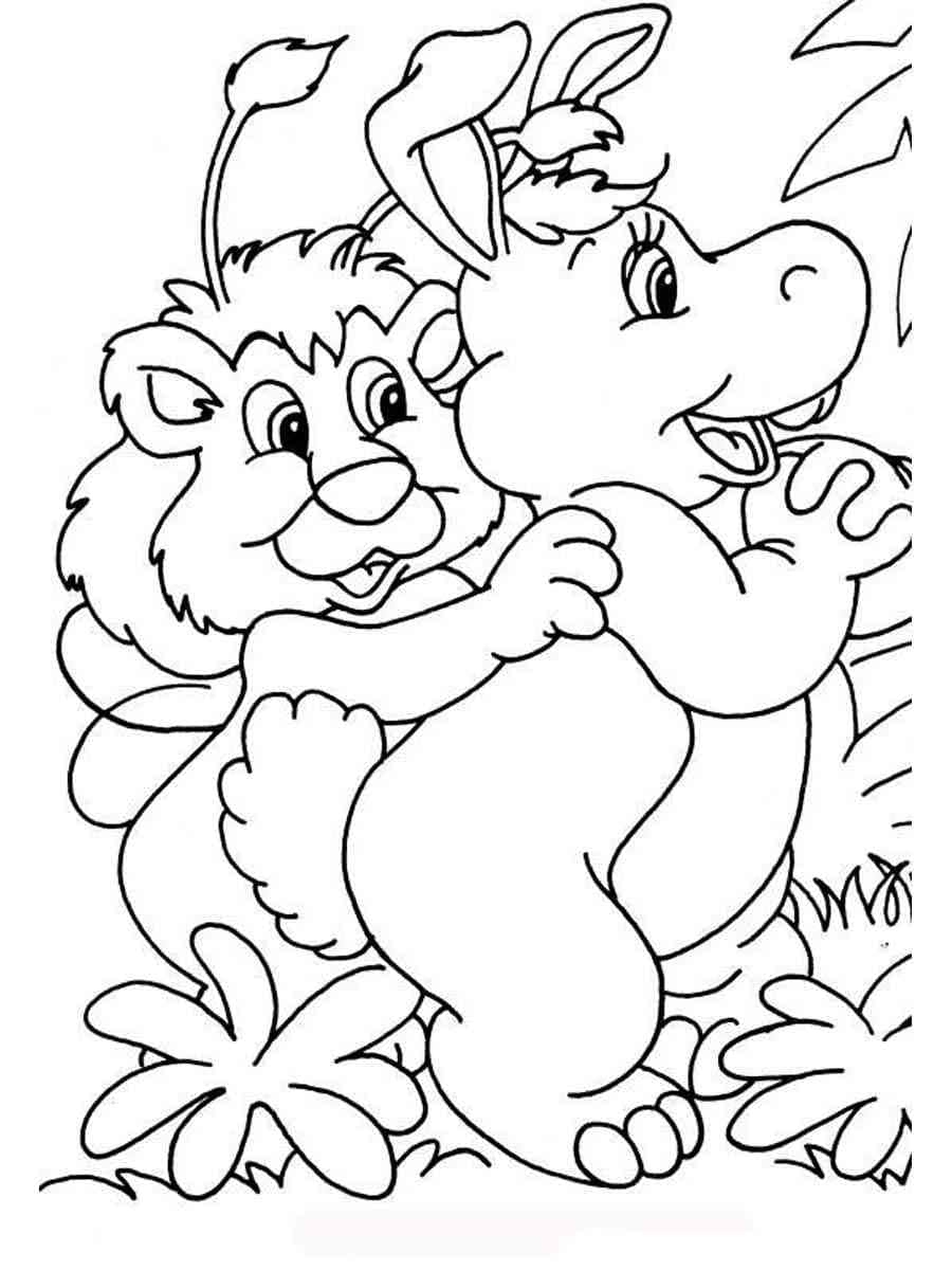 Bumblelion And Hoppopotamus From The Wuzzles Coloring Page pertaining to Free Printable Wuzzles
