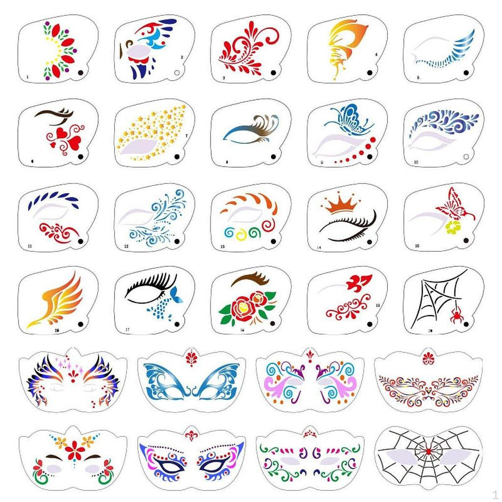 Carnival Face Stencils Eye Painting Templates For Children Adults for Free Printable Face Painting Stencils