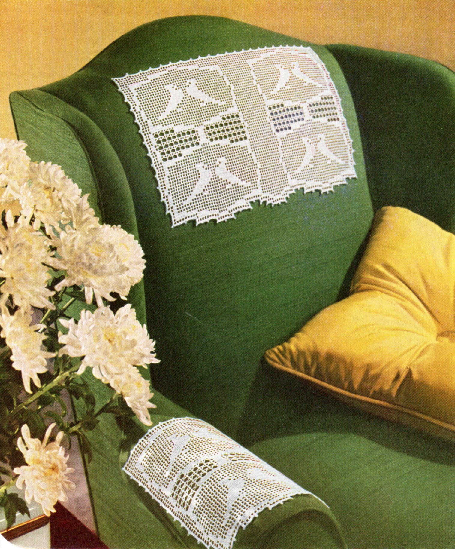 Chair Back Archives - Vintage Crafts And More inside Free Printable Crochet Chair Back Patterns