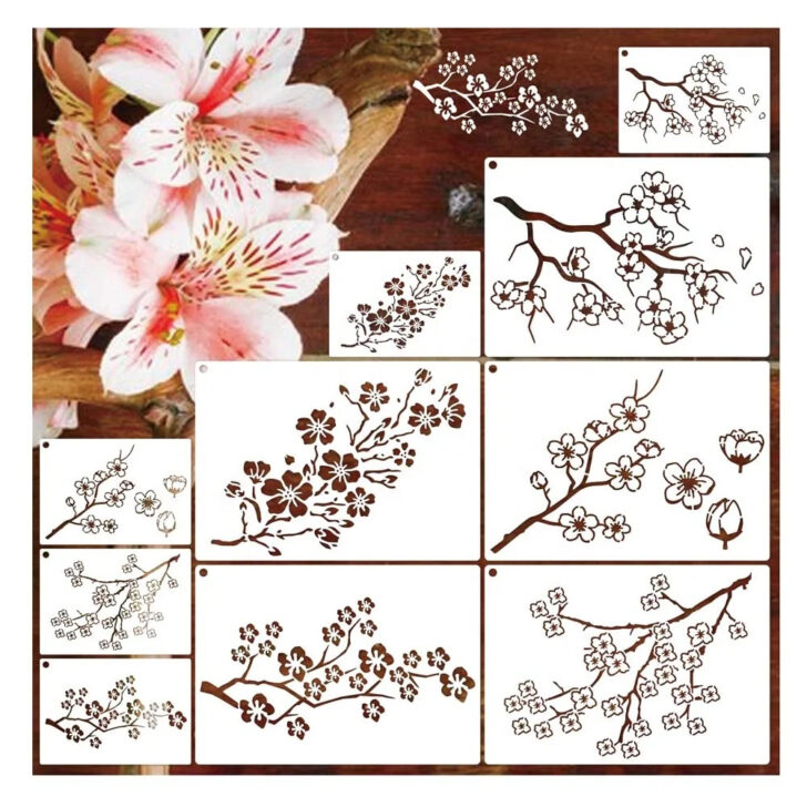 Free Printable Cherry Blossom Stencil