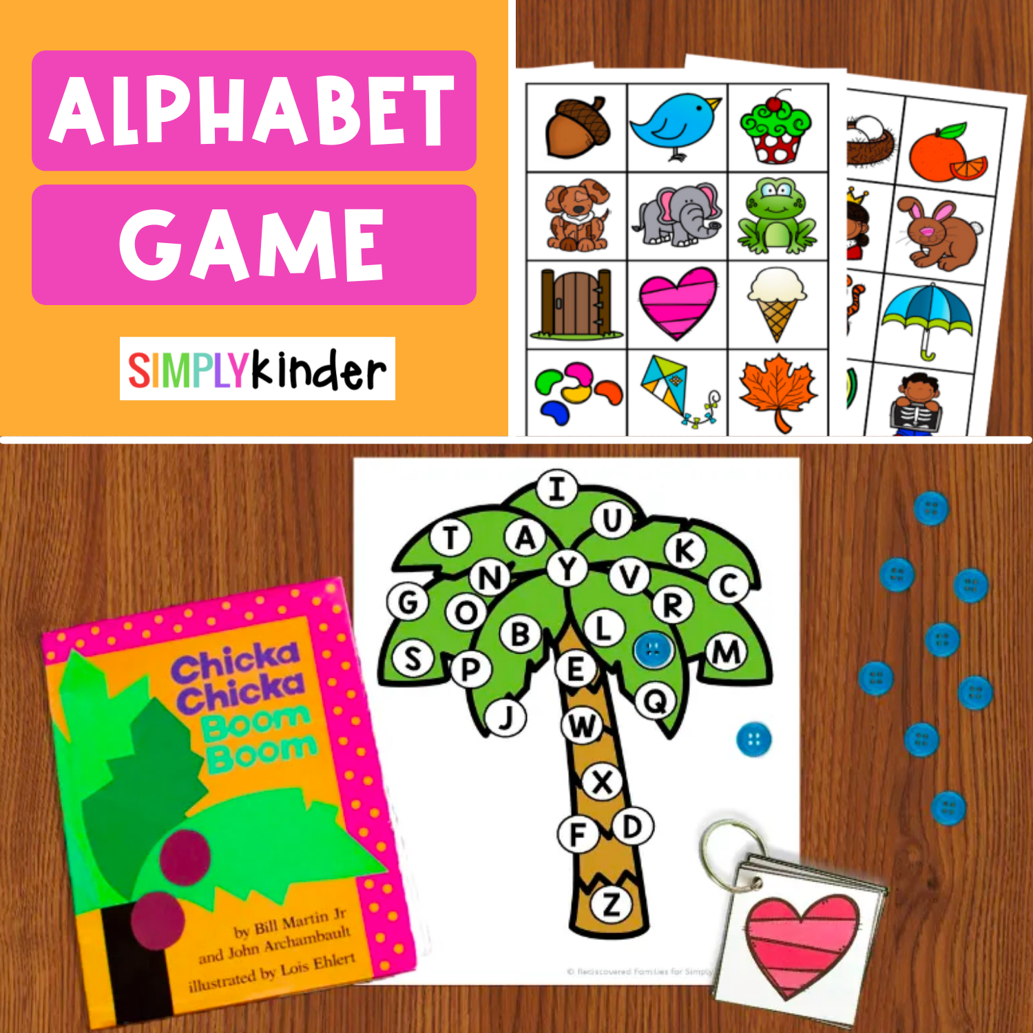 Chicka Chicka Boom Boom Activities: Free Alphabet Game - Simply Kinder intended for Chicka Chicka Boom Boom Free Printables