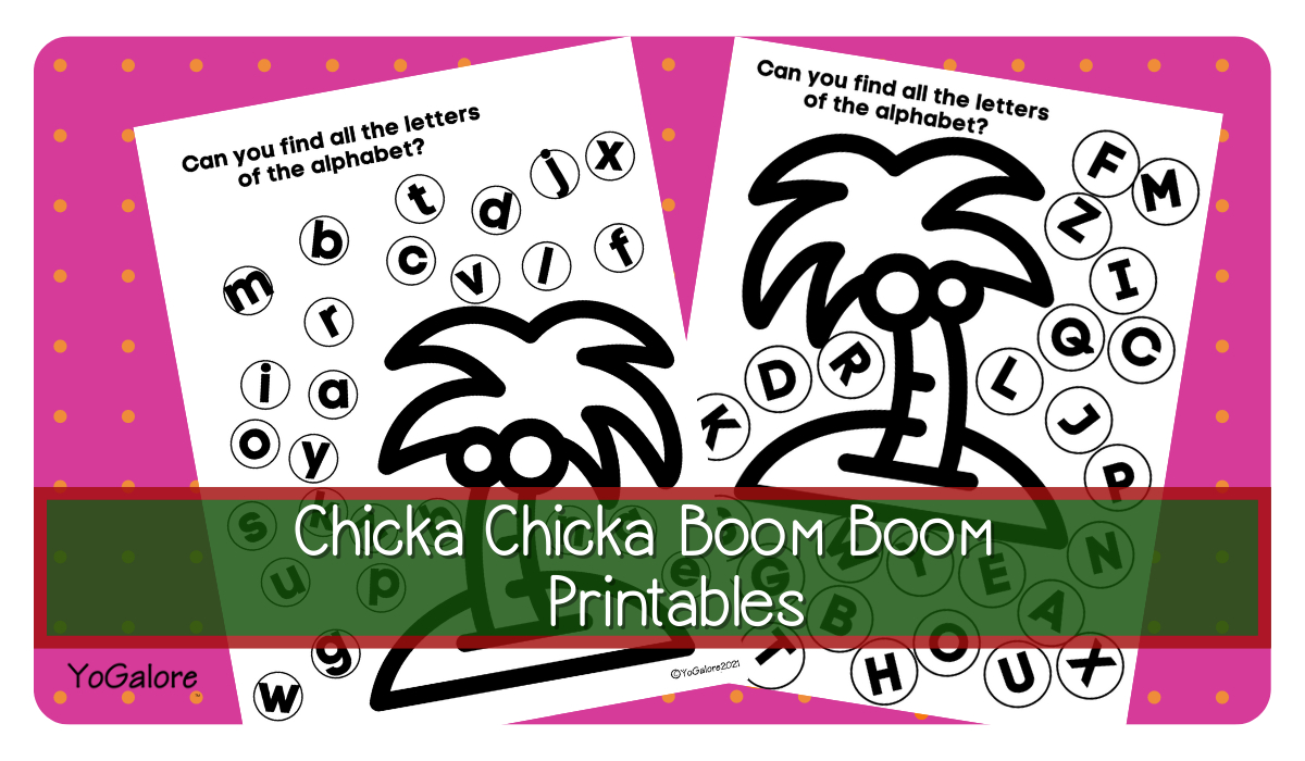 Chicka Chicka Boom Boom Printables • Yogalore And More Activities in Chicka Chicka Boom Boom Free Printables