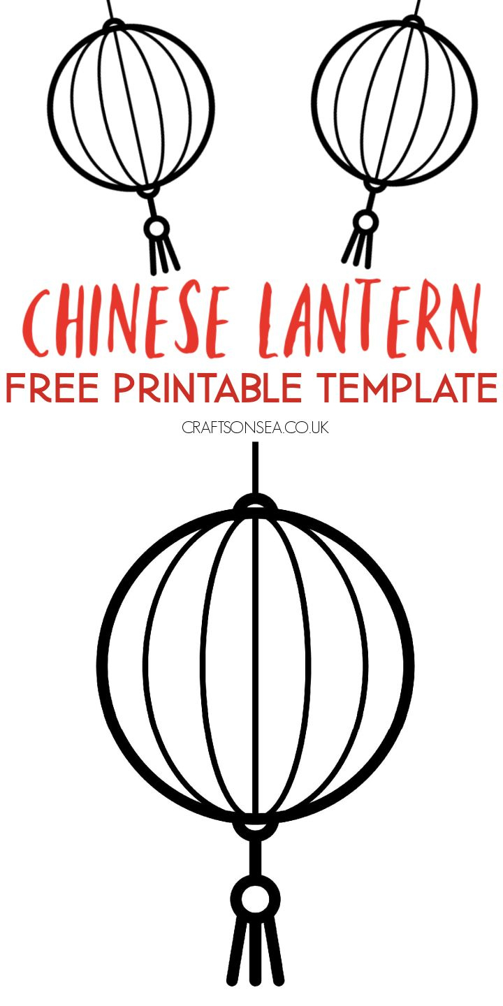 Chinese Lantern Template (Free Printable Pdf) - Crafts On Sea within Free Printable Paper Lantern Templates