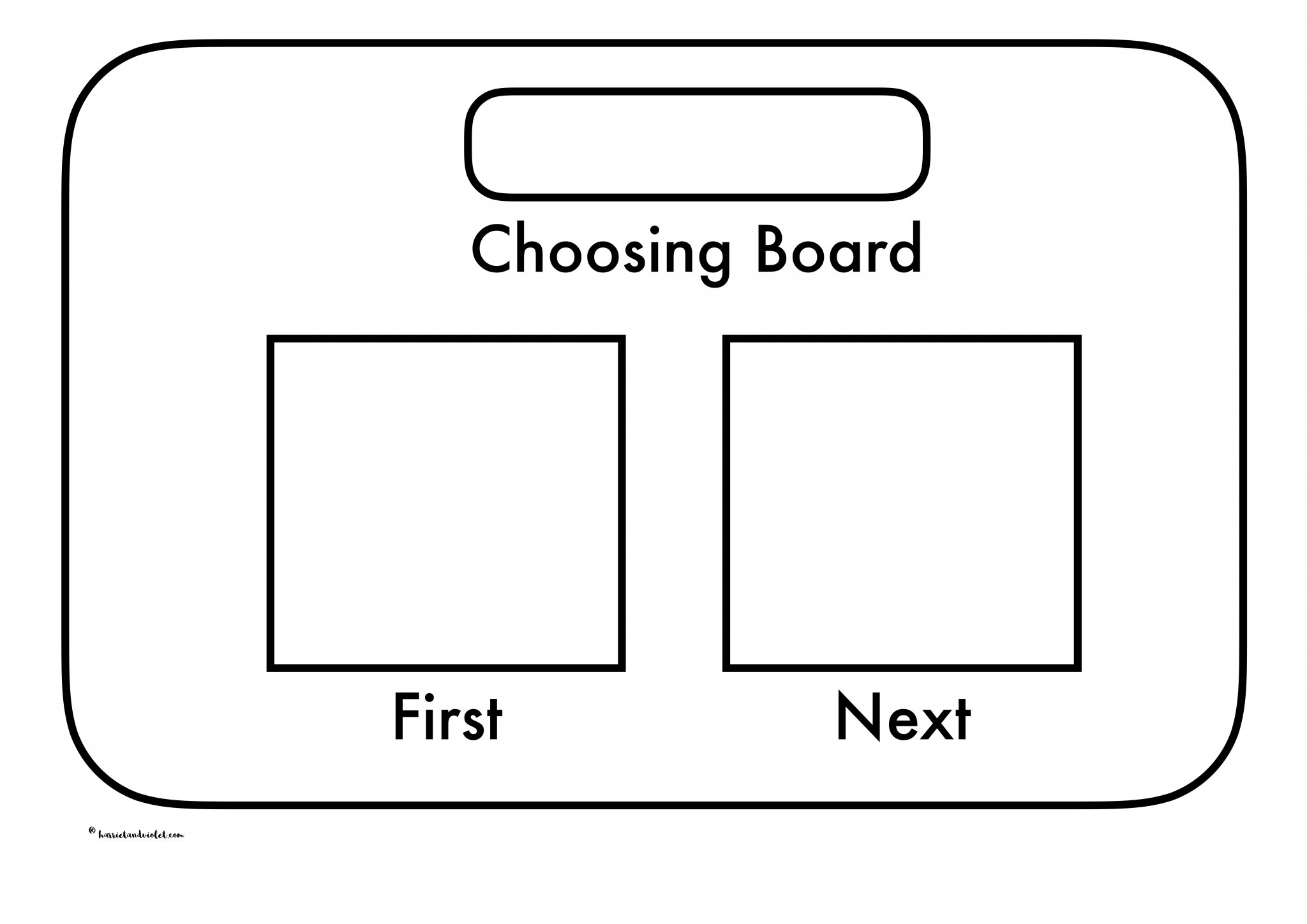 Choosing Board Template First &amp;amp; Then - Printable Teaching in First Then Board Free Printable