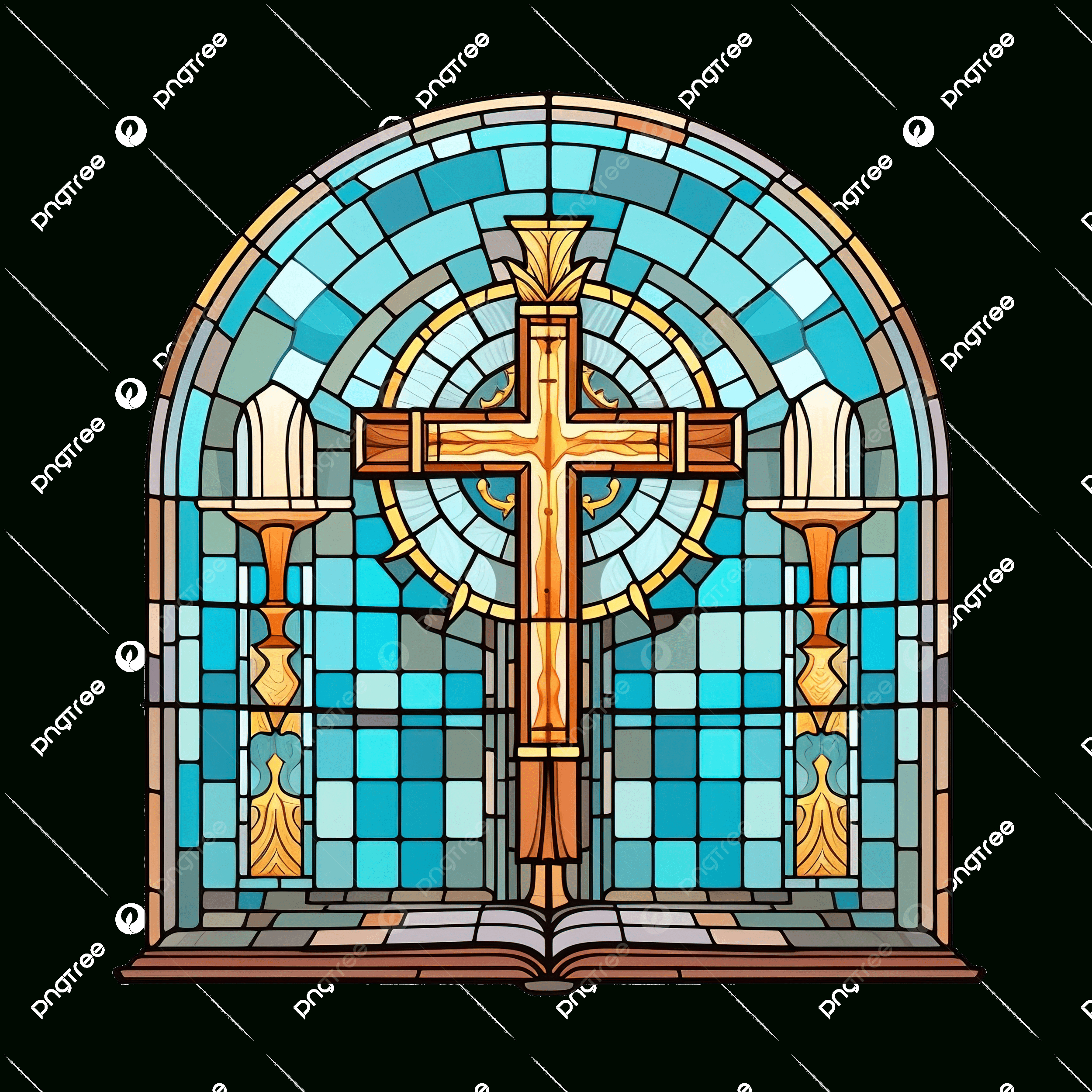 Church Glass Window Stained Mosaic Catholic Frame With Cross Book in Catholic Free Printable Religious Stained Glass Patterns