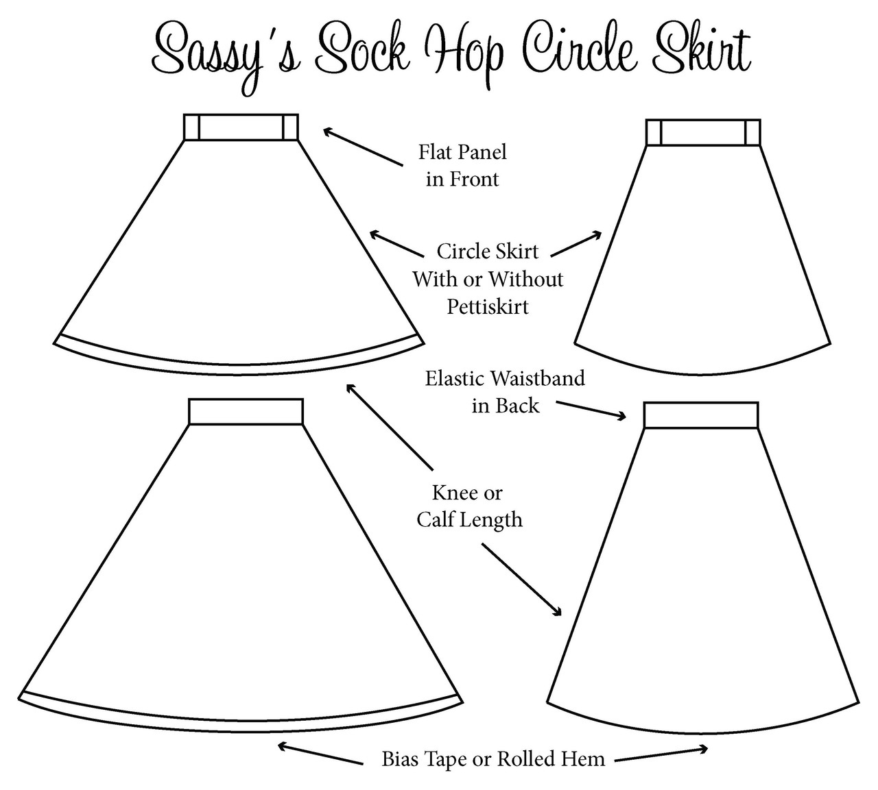 Circle Skirt Instructions 2025 | Www.takertrailers.ee in Free Printable Poodle Skirt Pattern