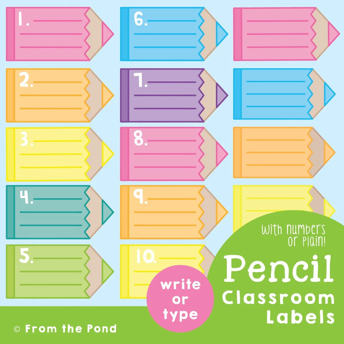 Classroom Labels To Organize Your Classroom Equipment. — From The Pond with Free Printable Editable Classroom Labels