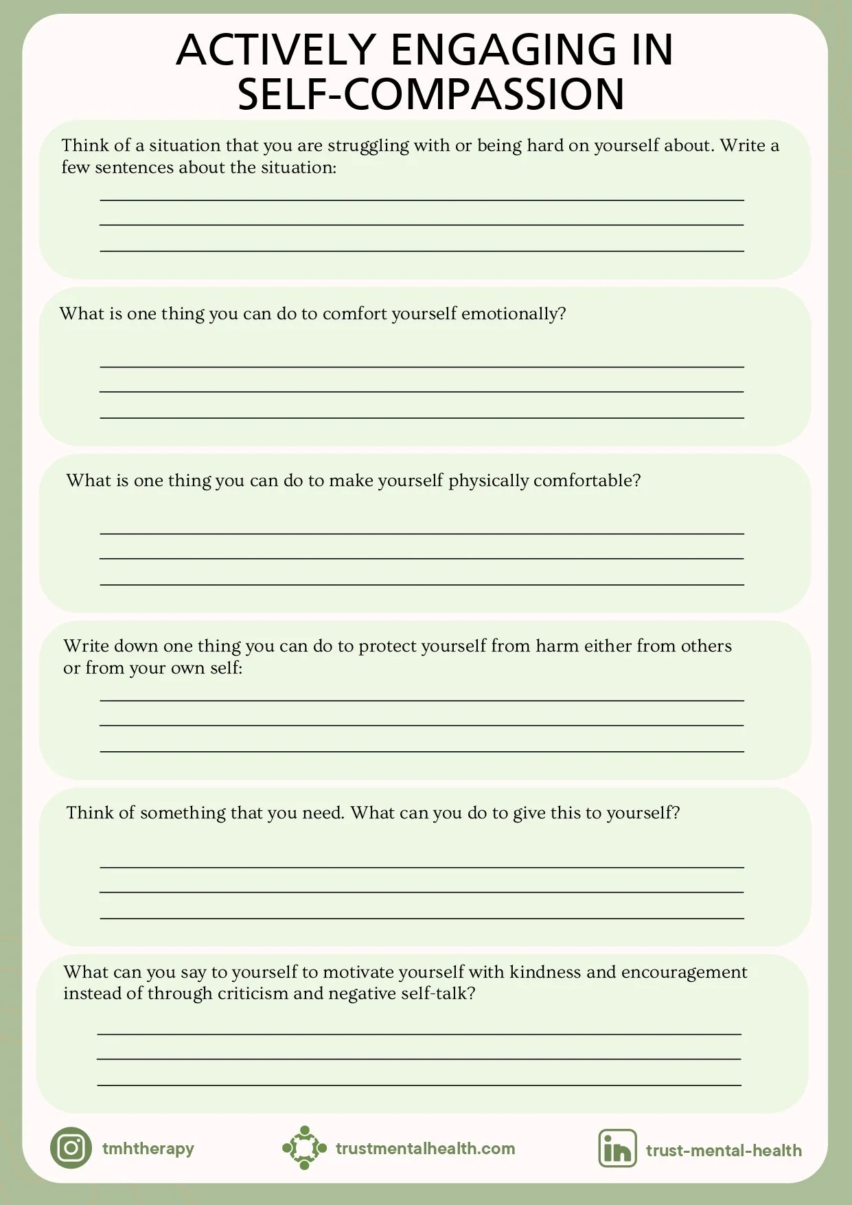 Coping Strategies Worksheets | Trust Mental Health pertaining to Free Printable Coping Skills Worksheets For Adults